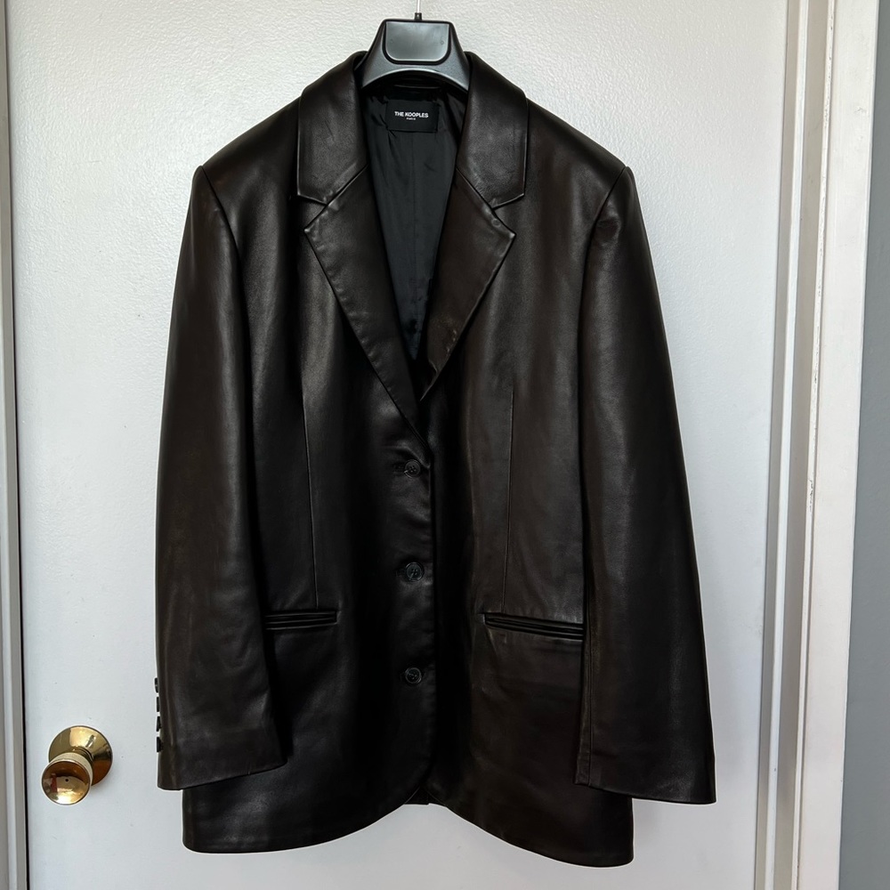The Kooples Genuine Leather Blazer